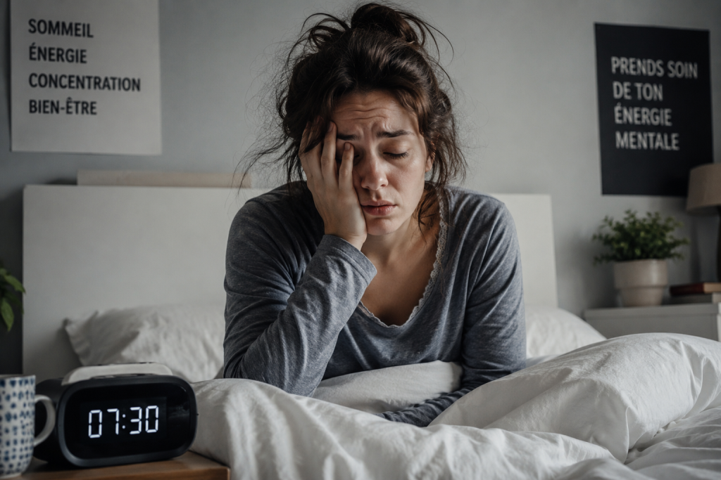 personne fatiguée au réveil après un sommeil non réparateur
