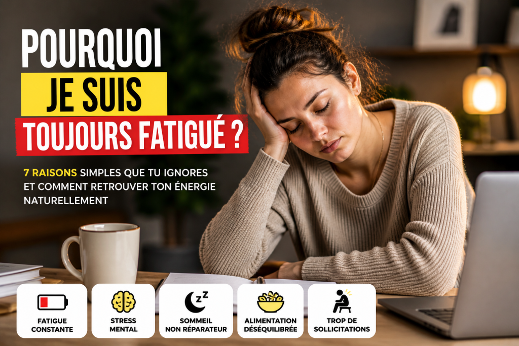pourquoi je suis toujours fatigué femme fatigue constante manque d’énergie