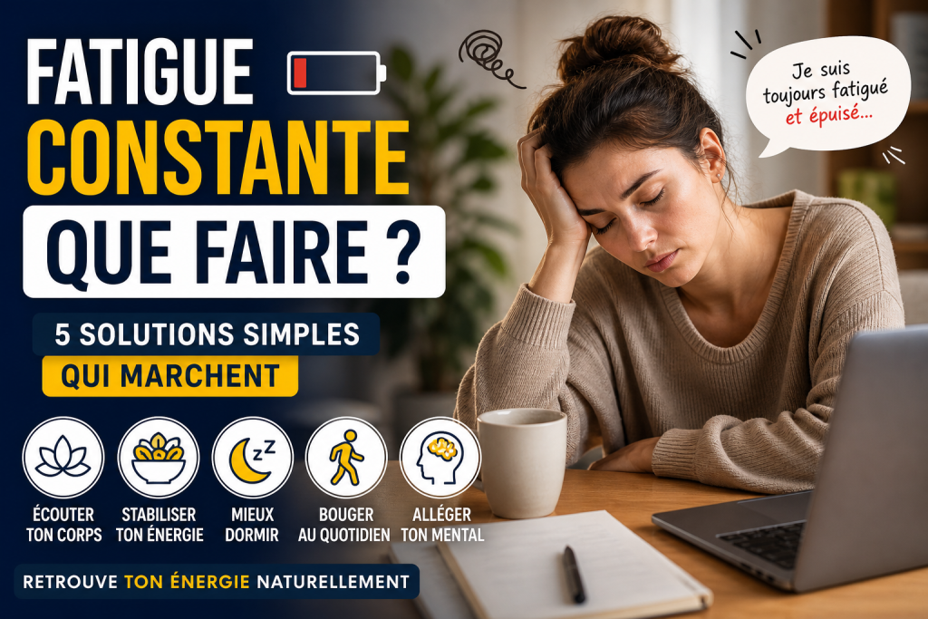 fatigue constante que faire femme fatiguée manque d’énergie